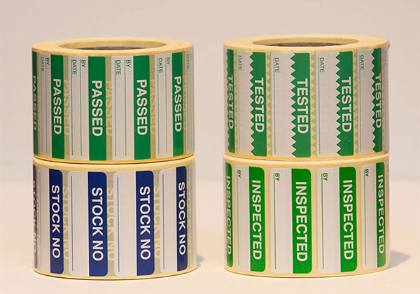 Production and dispatch self adhesive labels