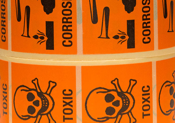 Warning and toxic hazard labels
